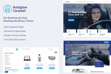 Car Wash Service WordPress Theme - Autoglow