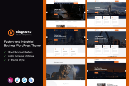 Kingstrox - Factory and Industrial WordPress Theme