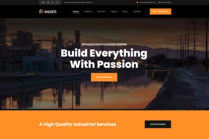 Inusti – Factory & Industrial WordPress Theme