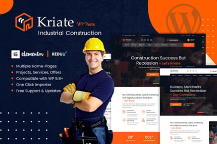 Kriate - Industrial Construction WordPress Theme