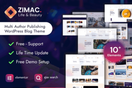 Zimac - Multi Author Publishing WordPress Theme