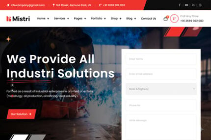 Mistri – Factory & Industrial WordPress Theme