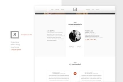 RIVAL One Page Vcard Wordpress Theme