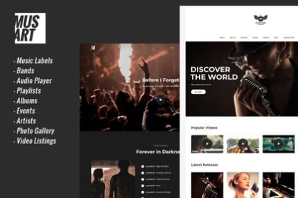 Musart - Music Label and Artists WordPress Theme